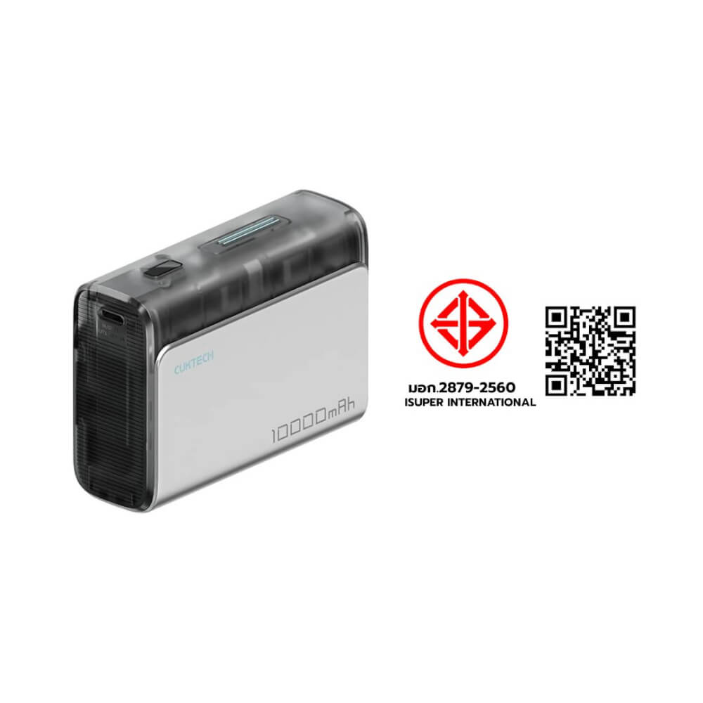 แบตเตอรี่สำรอง CUKTECH AURA PB100S 10000 mAh สีดำ จ่ายไฟสูงสุด 33W
